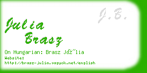 julia brasz business card
